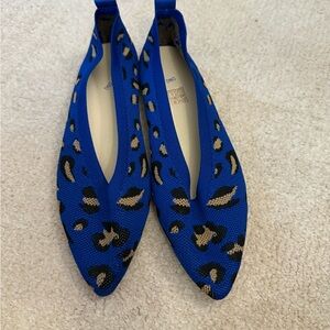 Blue Leopard Print Women's Shoes